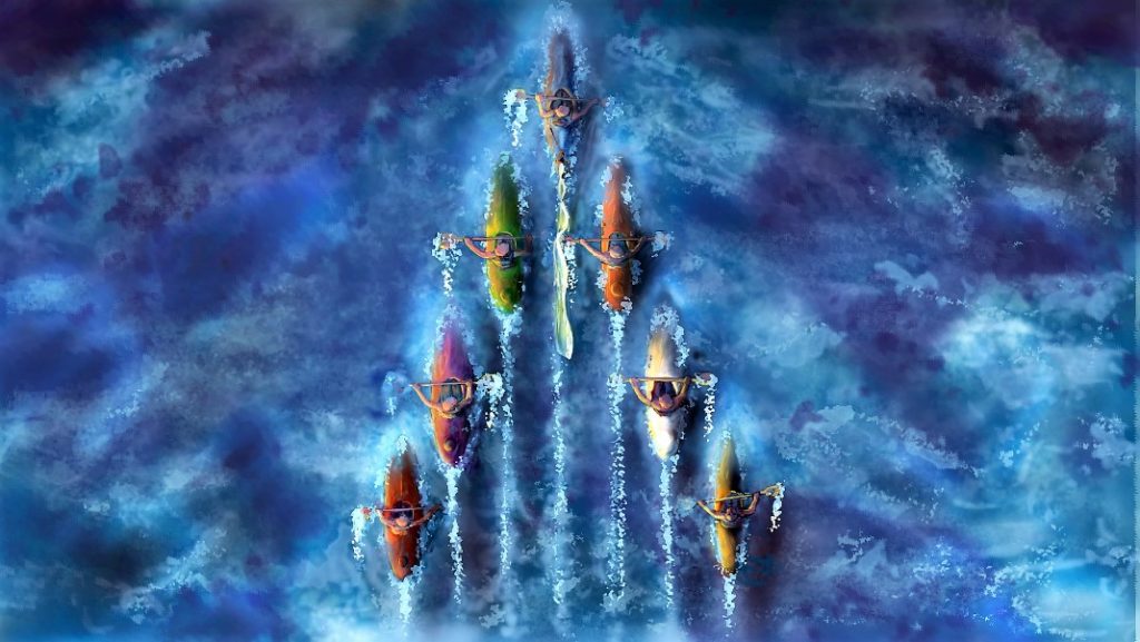 Seven Kayaks